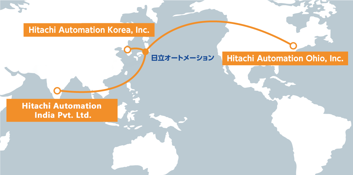 日立オートメーションのグローバルサポート体制